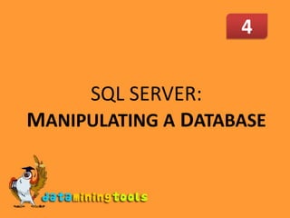 4 SQL SERVER: MANIPULATING A DATABASE 