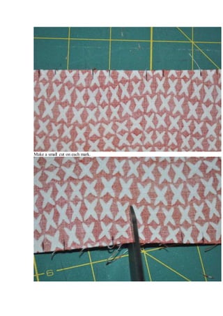 Make a small cut on each mark.
 