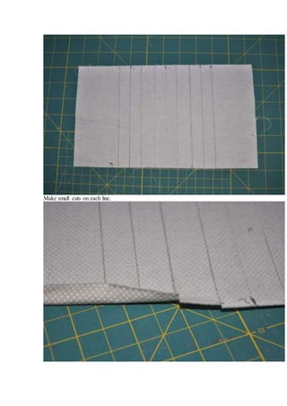 Make small cuts on each line.
 