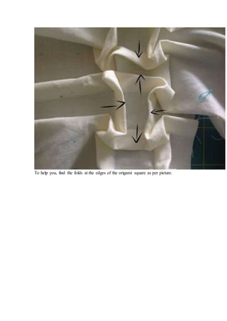 To help you, find the folds at the edges of the origami square as per picture.
 