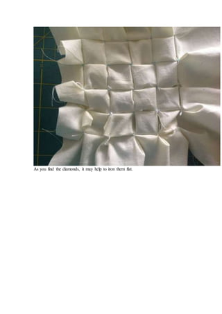 As you find the diamonds, it may help to iron them flat.
 