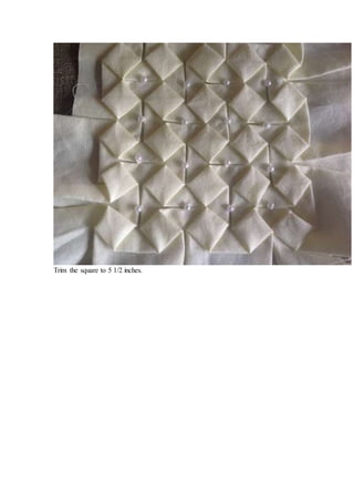 Trim the square to 5 1/2 inches.
 