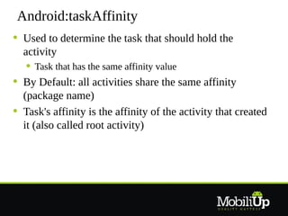 Manipulating Android tasks and back stack | PDF