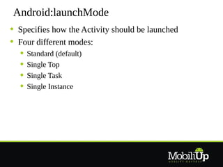 Manipulating Android tasks and back stack | PDF
