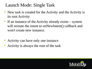 Manipulating Android tasks and back stack | PDF