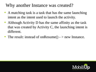 Manipulating Android tasks and back stack | PDF