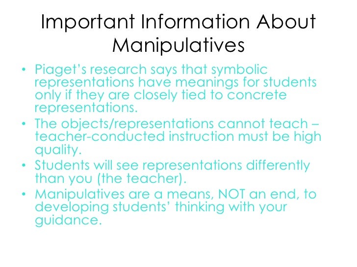 Manipulative presentation