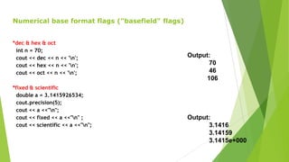 Manipulators in c++ | PPTX