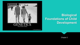 Biological
Foundations of Child
Development
Chapter 2
 