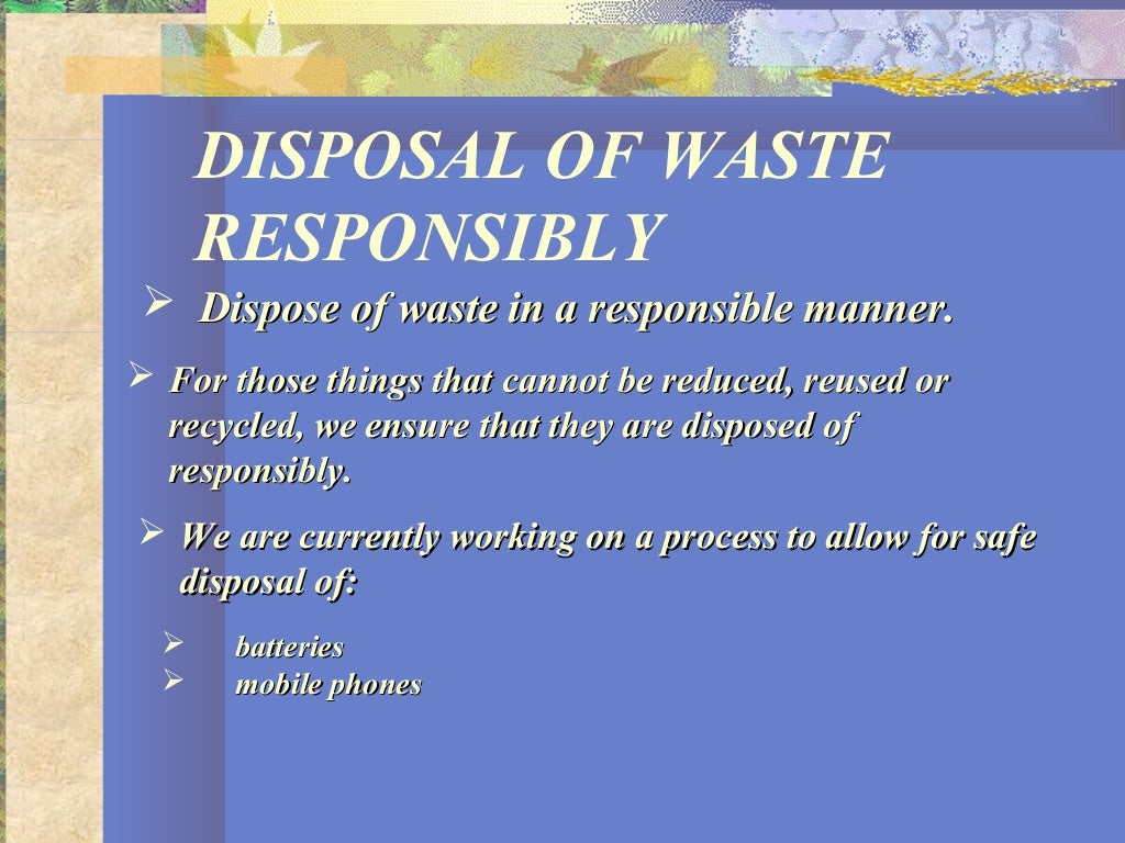 WASTE MINIMISATION TECHNIQUES