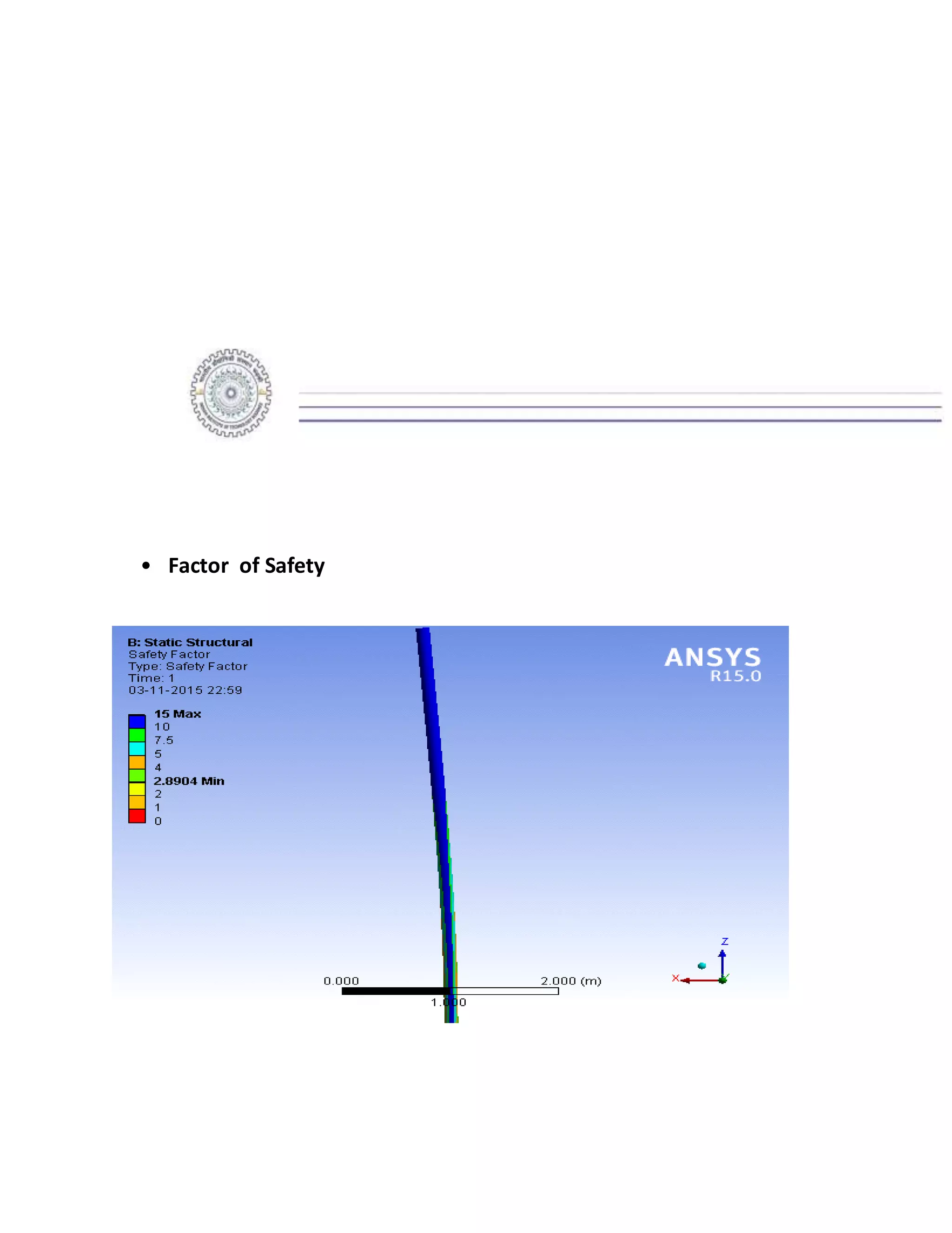 • Factor of Safety
 