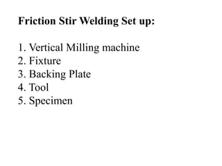 friction stir welding of aluminium alloy | PPTX