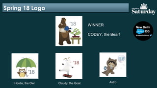 Spring 18 Logo
WINNER
CODEY, the Bear!
Hootie, the Owl Cloudy, the Goat Astro
 