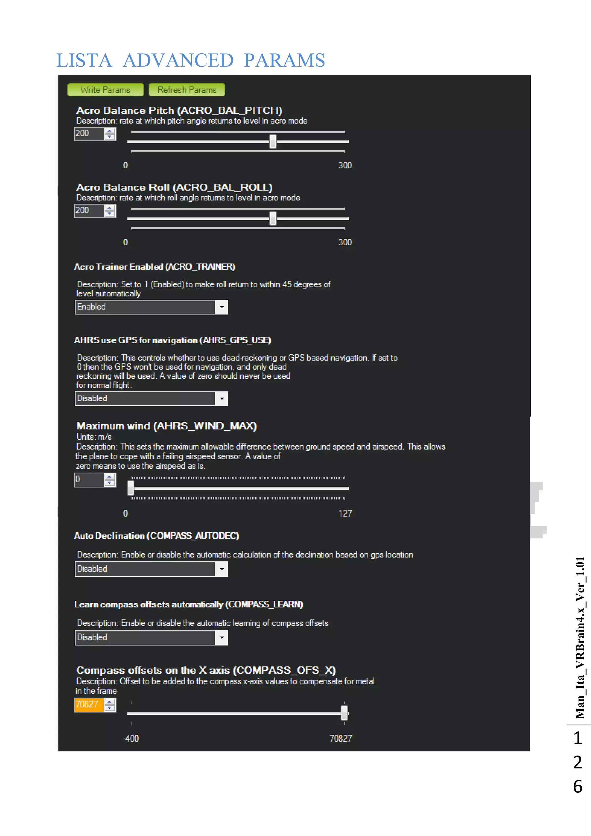 Man_Ita_VRBrain4.x_Ver_1.01
1
2
6
LISTA ADVANCED PARAMS
 