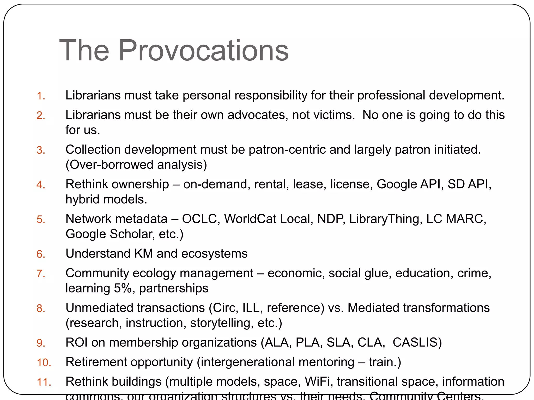 Focus on clients and marketshare