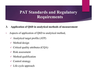 Quality by Design and Process Analytical Technology | PPTX