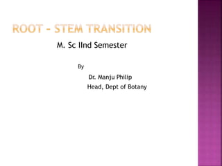 M. Sc IInd Semester
By
Dr. Manju Philip
Head, Dept of Botany
 