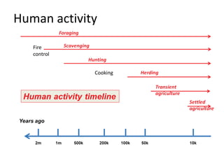 Human activity
Fire
control
Cooking
 