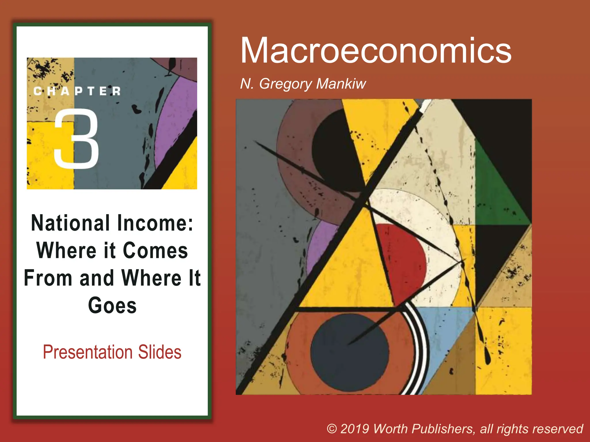 Presentation Slides
National Income:
Where it Comes
From and Where It
Goes
Macroeconomics
N. Gregory Mankiw
© 2019 Worth Publishers, all rights reserved
 