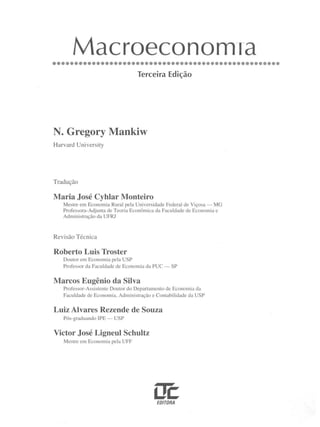 Mankiw, n. gregory macroeconomía