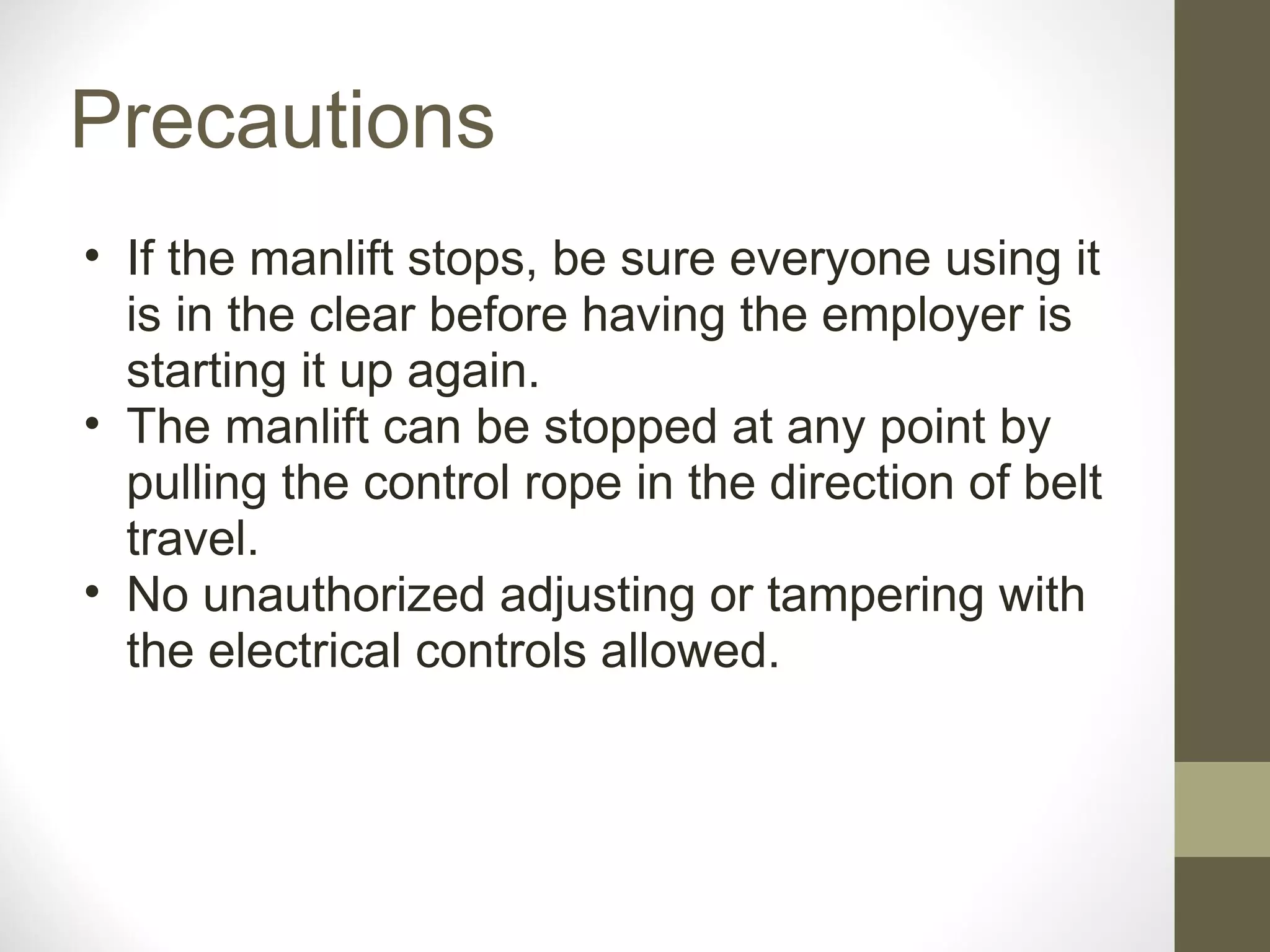 Manlift Training.pdf Manlift safety 1 26 11 final | PPT