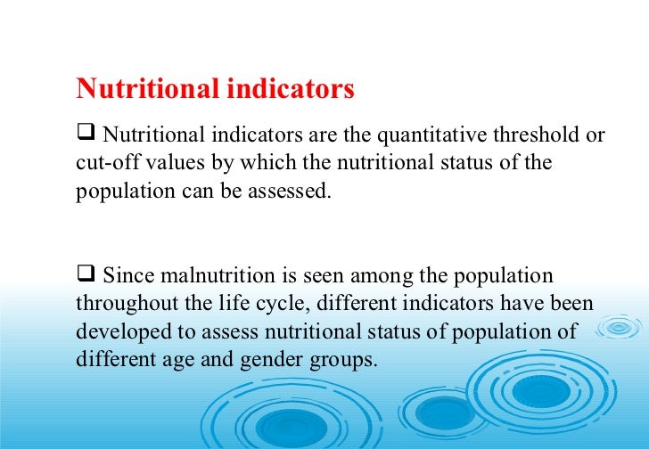 Indicators Of Nutritional Status Effective Health