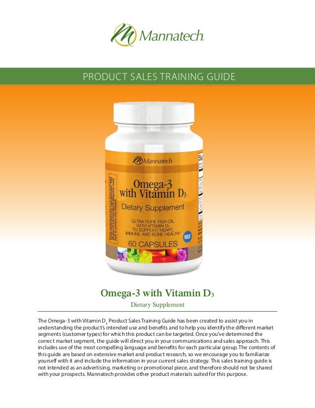 Mannatech Omega 3 Product Sales Training Guide