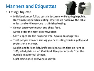 Till Rdecorum Manners etiquettes | PPTX