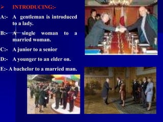 Introduction Manner MANNERS & ETIQUETTES 1 w.ppt