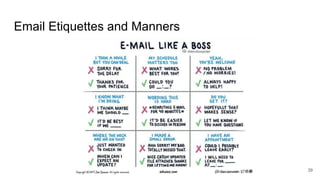 Email Etiquettes and Manners
39
 