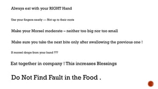Manners of eating.pptx Islam teaches us everything | PPTX