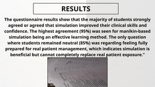 Effectiveness of Manikin-Based Simulation in Enhancing Pre-Clinical ...