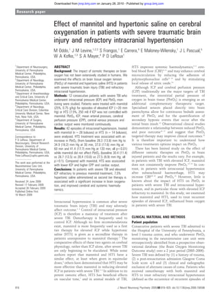 Mannitol Vs Hypertonic Saline | PDF