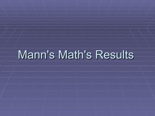Mann's Math's Results  