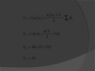 Mann Whitney U test | PPT