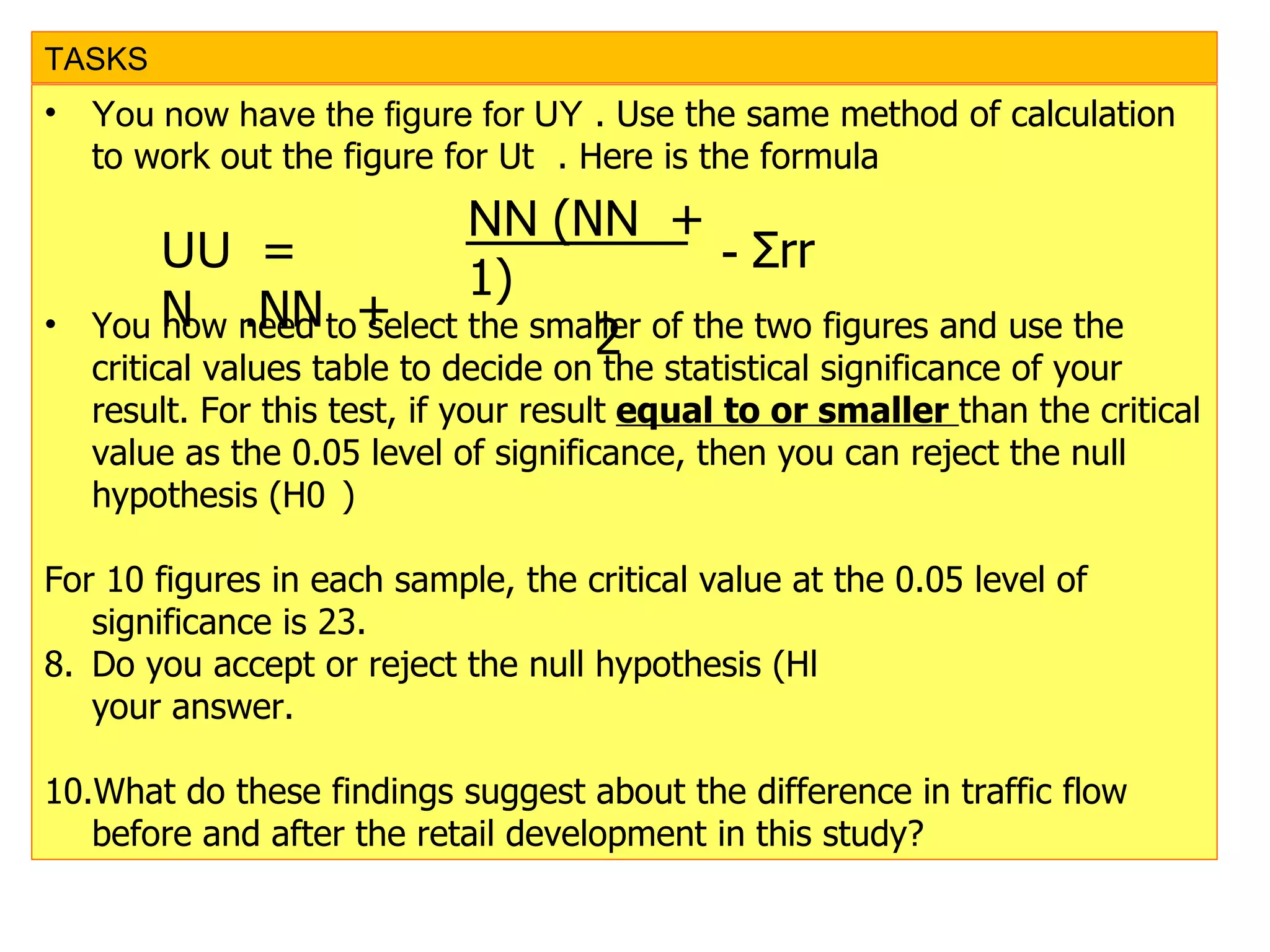 Mann Whitney U Test | PPT