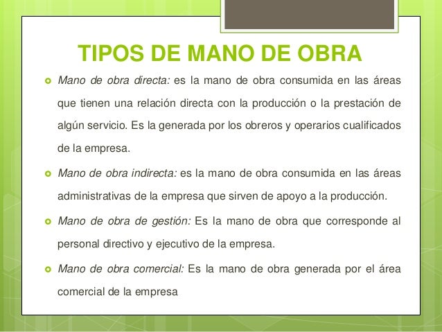 Mano de obra