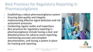 Regulatory Reporting in Pharmacovigilance: Compliance and Best ...