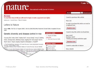 7 February 2017 Dept. Genetics And Plant Breeding 24
 