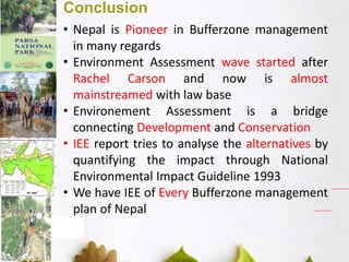Environment Assessment of Bufferzone Management Plan | PPTX