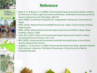 Environment Assessment of Bufferzone Management Plan | PPTX