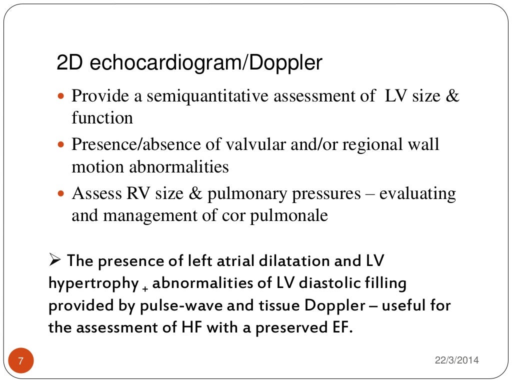 Heart Failure Diagnosis and Differential Diagnosis