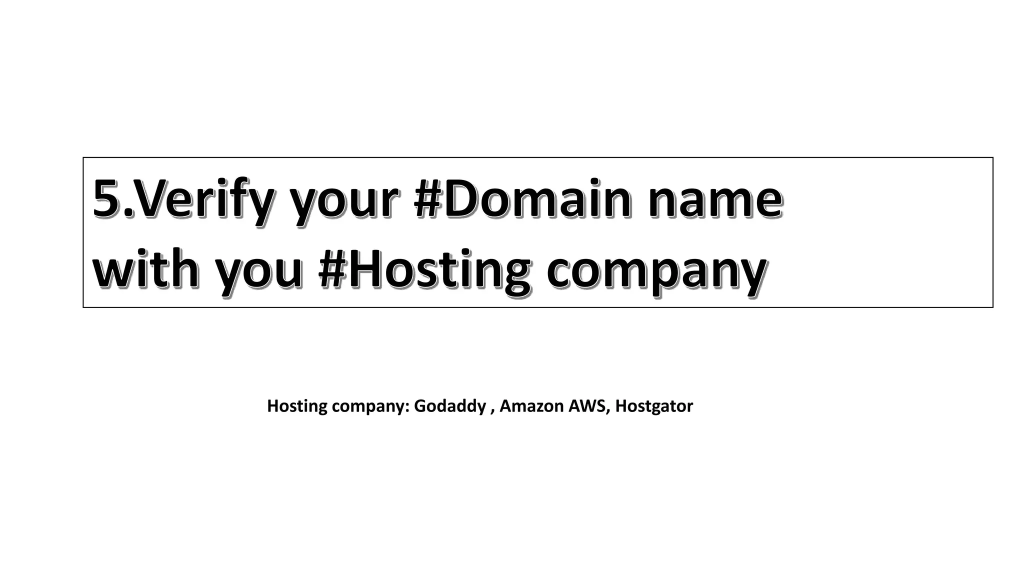 Hosting company: Godaddy , Amazon AWS, Hostgator
