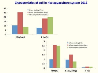 Rice-fish integration for high saline areas of the coastal zone of Bangladesh: learning from CPWF