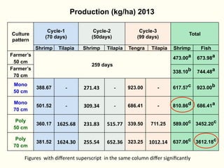 Rice-fish integration for high saline areas of the coastal zone of Bangladesh: learning from CPWF