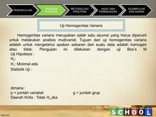 PPT Tugas Multivariate Analysis of Variance | PPTX