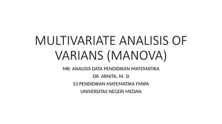 materi manova pada mat akuliah analisis multivariate | PPTX