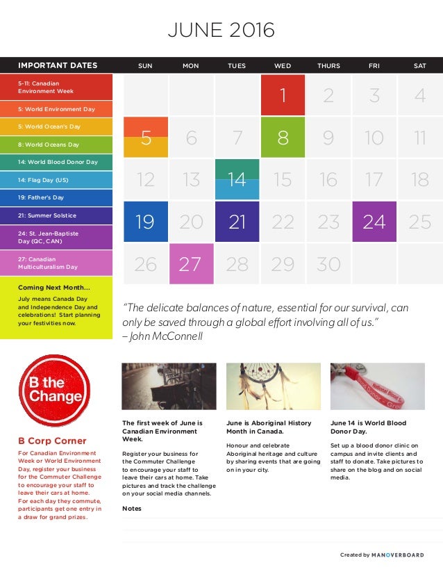 summer months calendar 2015