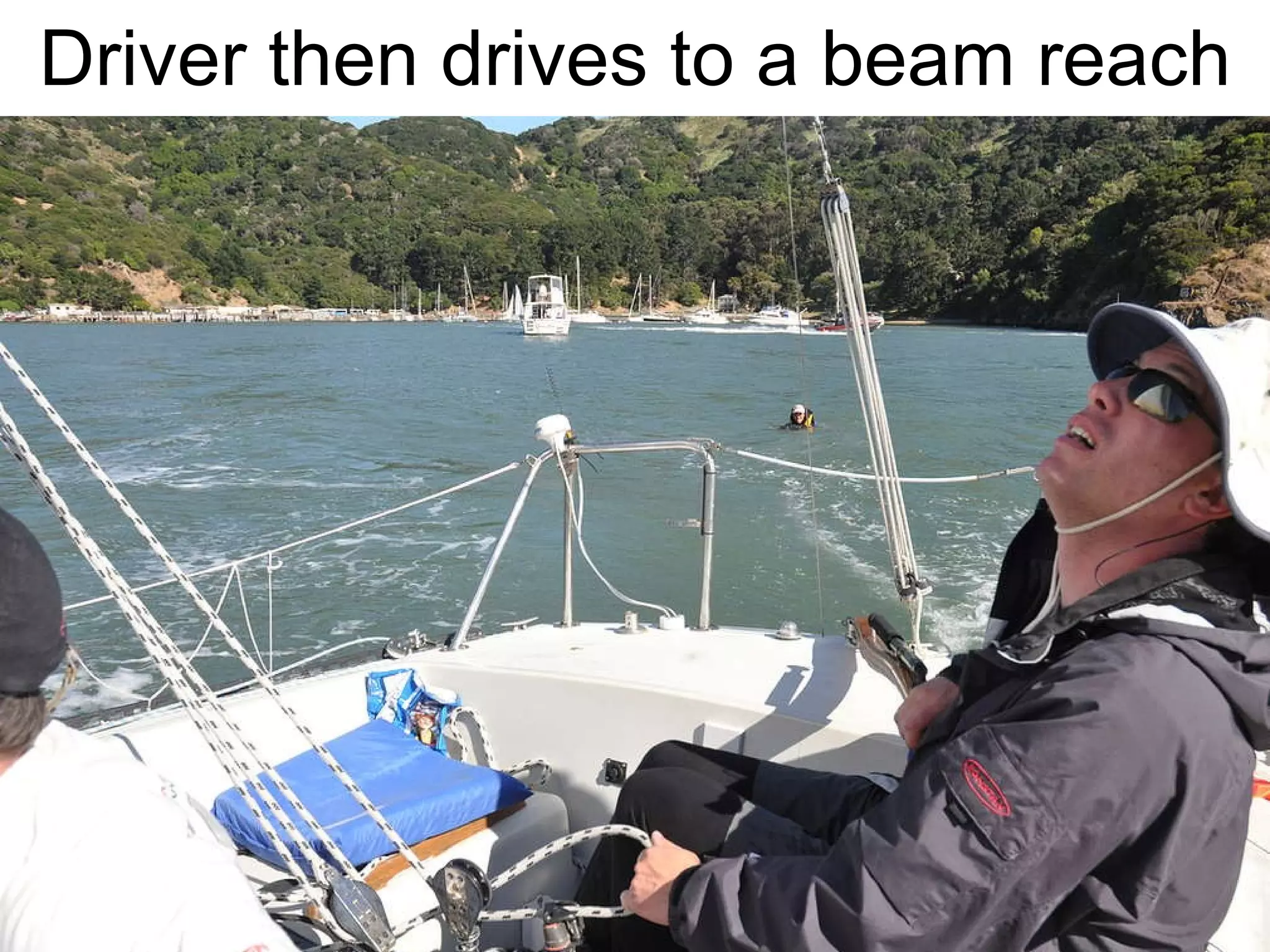 Driver then drives to a beam reach 
