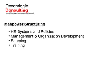 Manpower Structuring ,[object Object],[object Object],[object Object],[object Object]
